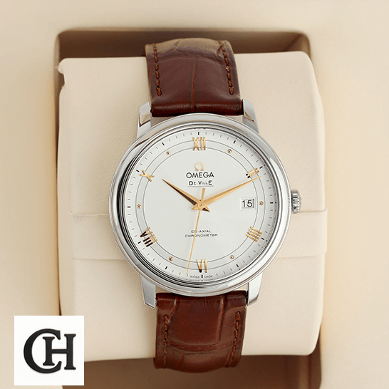 Omega De Ville Prestige 434.13.41.21.03.001 "Blue Dial" Supreme omega de ville prestige 424 13 40 20 02 002 front Omega De Ville 424_13_40_20_02_002 White Dial in the box