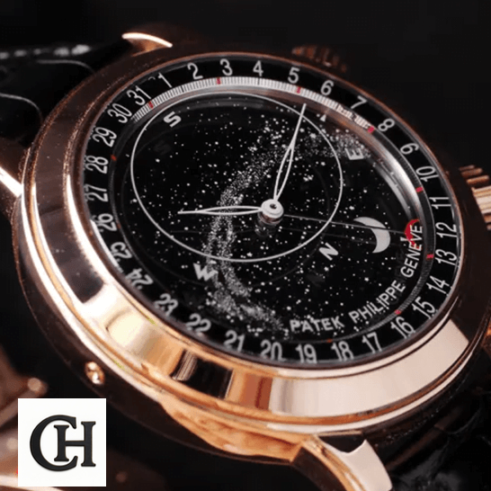 Patek Philippe Grand Complications 6102R-001 Patek Philippe Celestial Rose Gold Bezel Black Dial front view