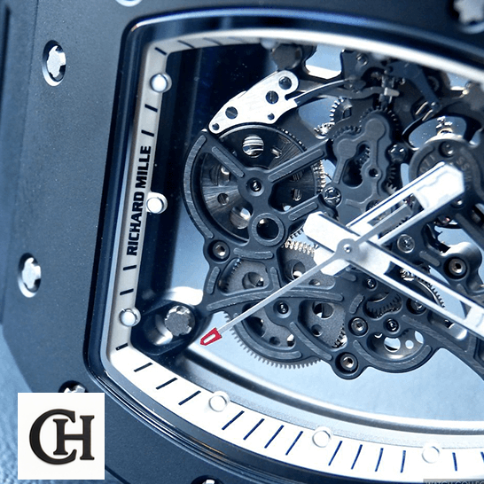 Richard Mille RM 055 Richard Mille RM055 White Skeleton Black Bezel