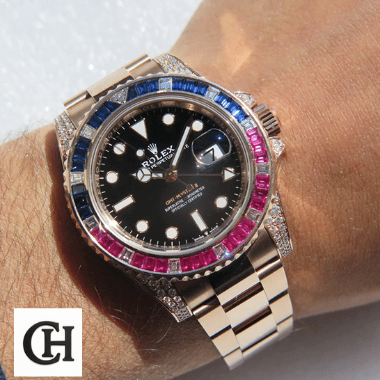 Rolex GMT-Master II 126755SARU "Diamond Bezel" Rolex GMT-Master II 126755SARU on his arm