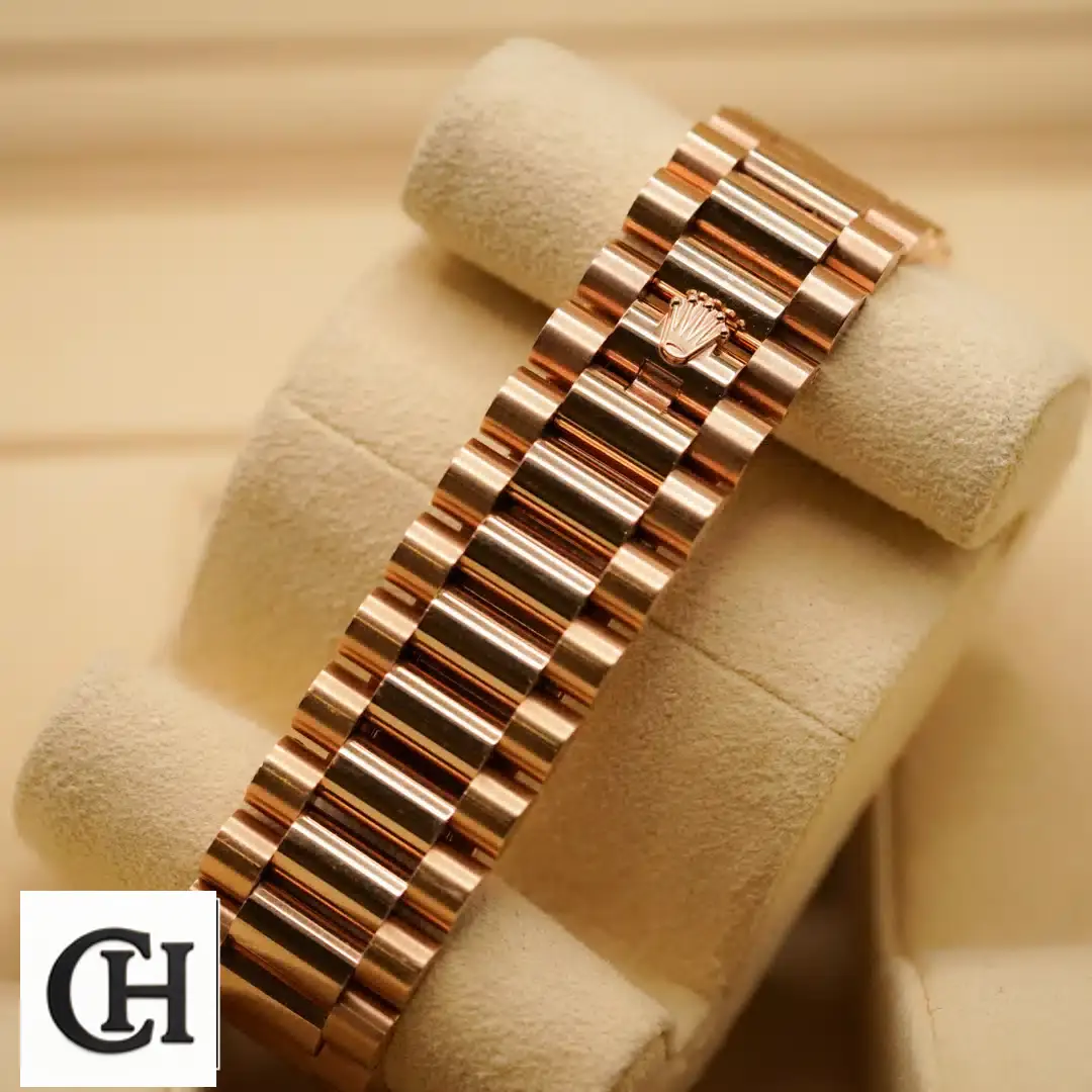 Rolex Day-Date 40 228345RBR Rose Gold Oyster Bracelet on the Rolex Logo
