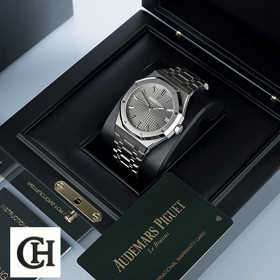 Audemars Piguet Royal Oak Steel Dial in the box & warranty card