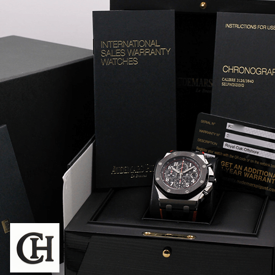 Audemars Piguet Royal Oak 26470SO.OO Black Bezel Steel Case in the box