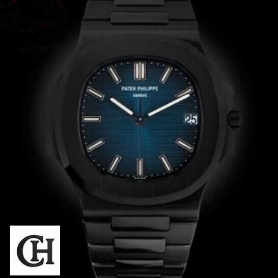 Patek Philippe Nautilus 5711/1A-010 "Black Dial" High-End nautilus 5711 black 1 Patek Philippe Nautilus Blue Dial Front View black background