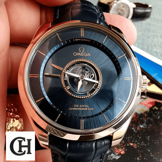 Omega De Ville Tourbillon Co-Axial 4637.31.31 "Tourbillon" Mirror omega 528.53.44.21.03.001 de ville tresor left Omega Tourbillion Co Axıal Blue Dial on the hand