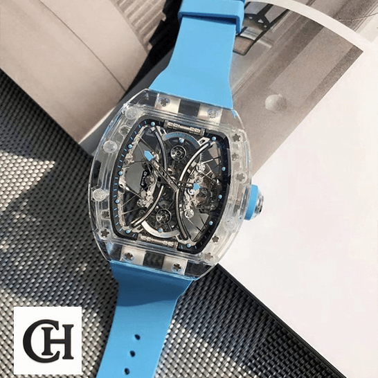 Richard Mille RM 053-02 Richard Mille Tourbillion Blue Bracelet front view