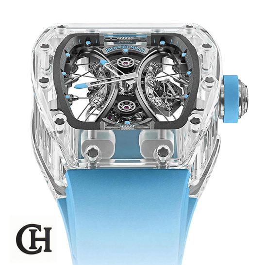 Richard Mille RM 053-02 Richard Mille Tourbillion RM0302 Sapphire blue rubber bracelet