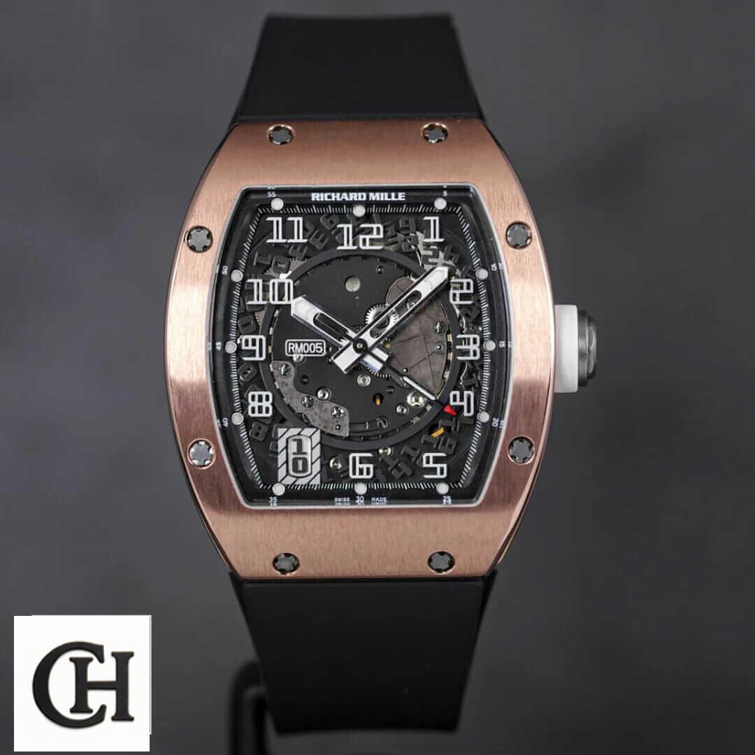 Richard Mille RM 005 Richard Mille RM055 Bubba Watson front view grey background
