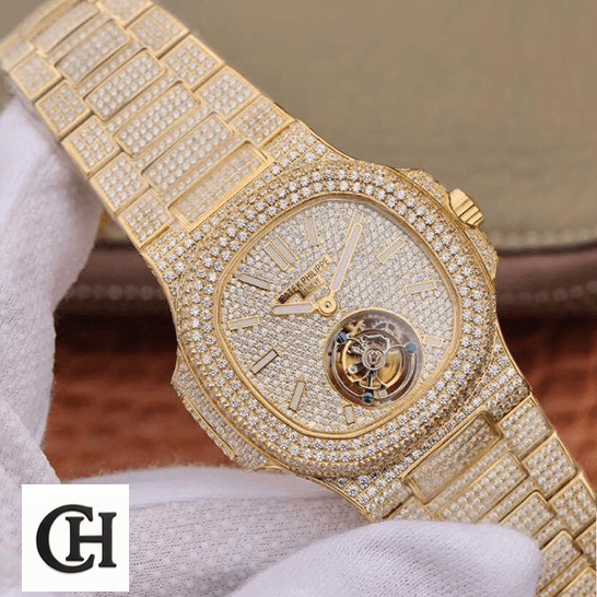 Patek Philippe Nautilus 5711/1A-018 Patek Philippe Tourbillion Diamond Dial on the hand
