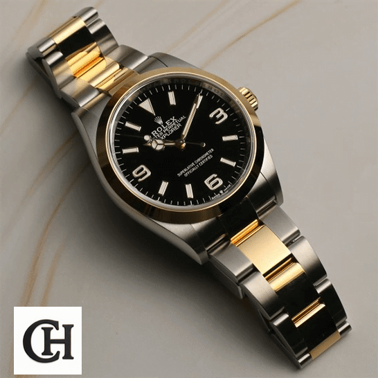 Rolex Explorer 124273 "Black Dial" Rolex 2021 Explorer 124273 Two Tone Oyster Bracelet Black Dial