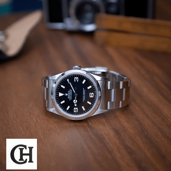 Rolex Explorer 124270 Rolex Explorer 124270 Stainless Steel on the table