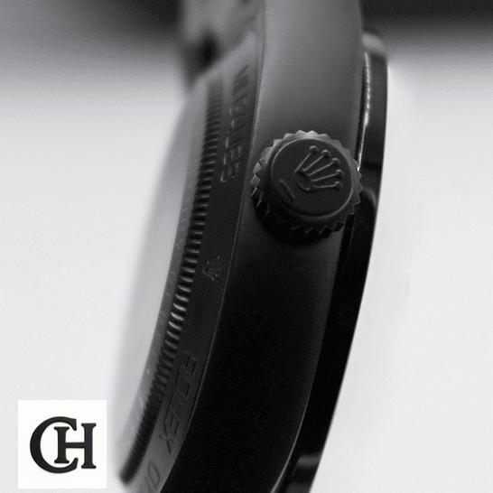 Rolex Milgauss 116400GV "Sapphire Bezel" First-Class Rolex Milgauss 116400 Black Case Left Side Black Crown Pusher