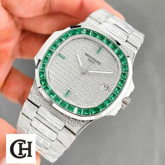 Patek Philippe Nautilus 5711/1300A "Emerald Bezel" Premium Duplicate emerald bezel 5711 5 Patek Philippe Nautilus 5711/1300A "Emerald Bezel" Premium Duplicate emerald bezel 5711 5