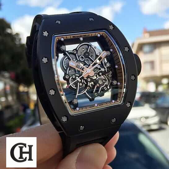 Richard Mille RM 055 Richard Mille RM055 Bubba Watson on the hand city background
