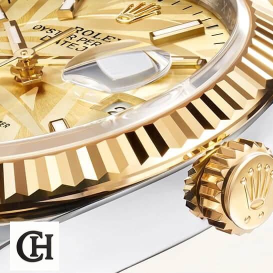 Rolex Datejust 126238 Rolex Datejust 36 126231-0033 Yellow Gold Fluted Bezel Crown Pusher