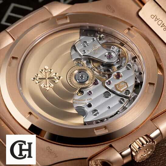 Patek Philippe Nautilus Chronograph 5980/1R-001 "Rose Gold Black Dial" Edition patek philippe nautilus rose black dial 2 Patek Philippe Nautilus Rose Gold Case upside view