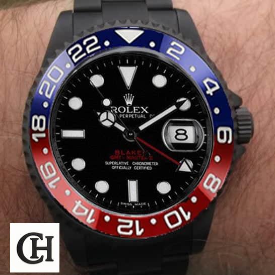 Rolex GMT-Master II 126710BLRO-0001 "Blaken Pepsi" unitedluxury rolex pepsi blaken black caliber Rolex Pepsi Black 126710BLRO-0001 on his arm