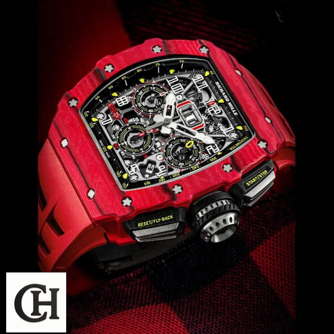 Richard Mille RM 11-03 Richard Mille Red RM1103 Red Case crown / push button