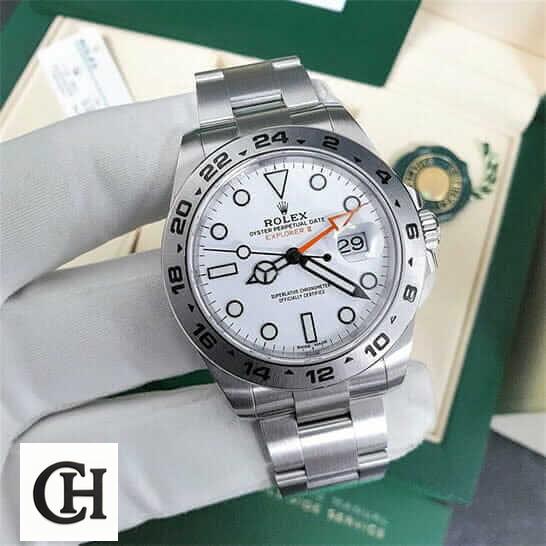 Rolex Explorer II 226570 "Polar" Edition rolex 216570 replica3 Rolex 216570 Numeral Bezel White Dial
