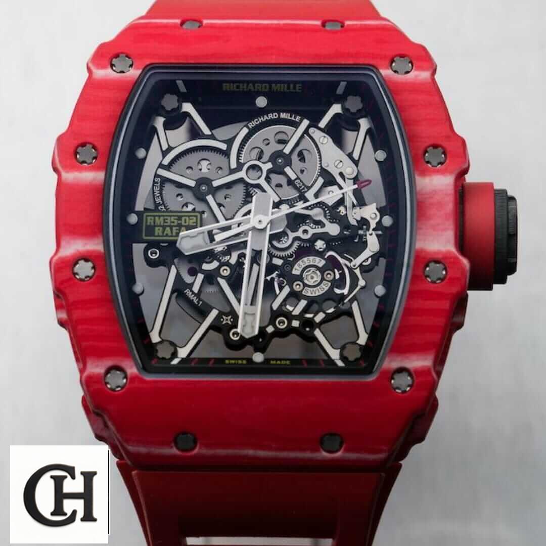 Richard Mille RM 35-02 Richard Mille RM35-02 Rafa Black Dial white background
