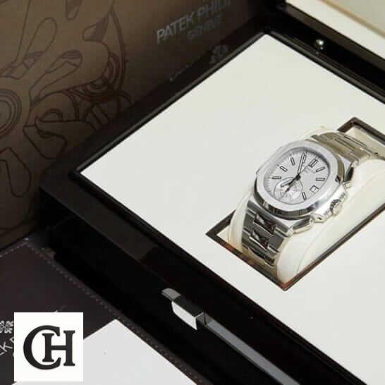 Patek Philippe Nautilus Chronograph 5980/1A-019 Patek Philippe White Dial Steel Case in the box