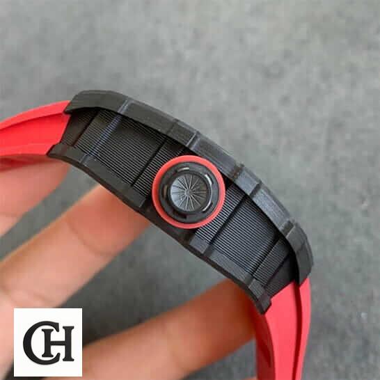 Richard Mille RM 35-02 Richard Mille RM3502 Red Carbon side view crown / push button