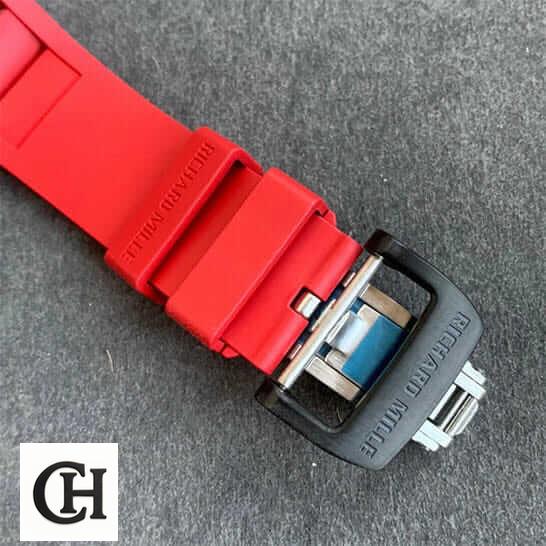 Richard Mille RM 35-02 Richard Mille Red Rubber Bracelet steel clasp