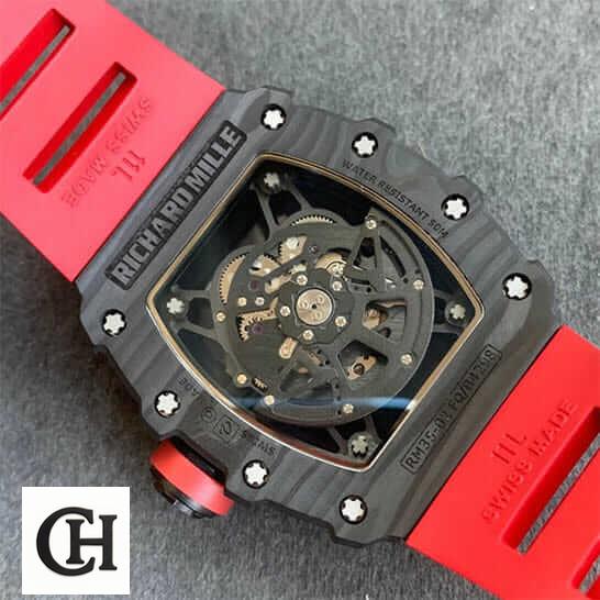 Richard Mille RM 35-02 Richard Mille Black Carbon Case RM3502 upside view