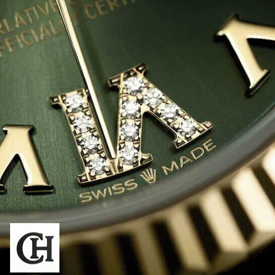 Rolex Datejust 278273 Rolex 278273 Green Roman Diamond Dial