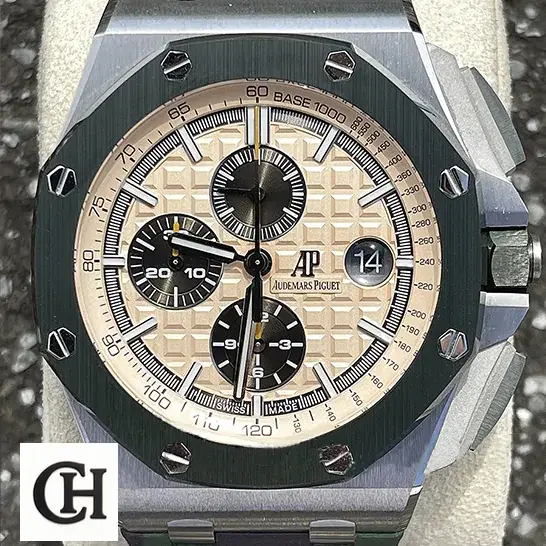Audemars Piguet Royal Oak Chronograph 26331ST ap-leather-strap-dial