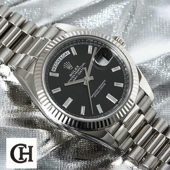 Rolex Day-Date 228238 Rolex Day-Date 118239 Black Dial with Diamonds