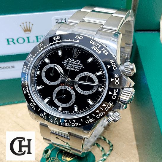 Rolex Daytona 116500ln-0002 Black Bezel Black Dial Button & Crown Pusher