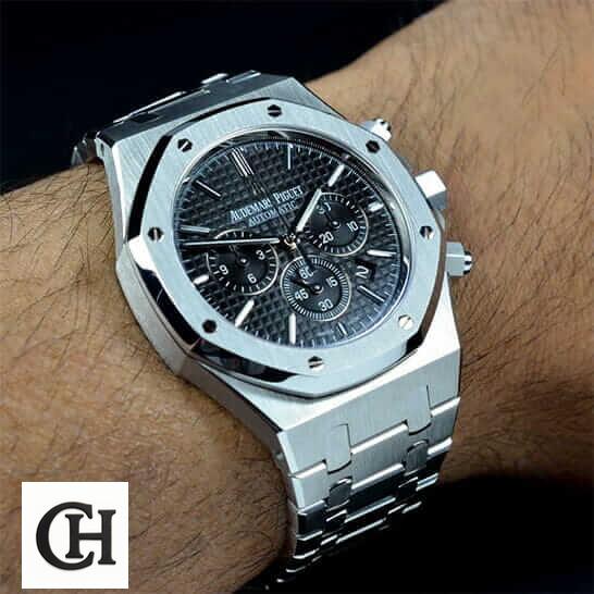 AP Royal Oak Black Dial Steel Bezel & Case Stainless Steel on the man wirst