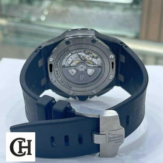 Audemars Piguet Royal Oak Offshore 26400AU.OO.A002CA.01 Premium Edition ap royal oak carbon 1 AP Royal Oak Carbon Case Rubber Black Bracelet upside view