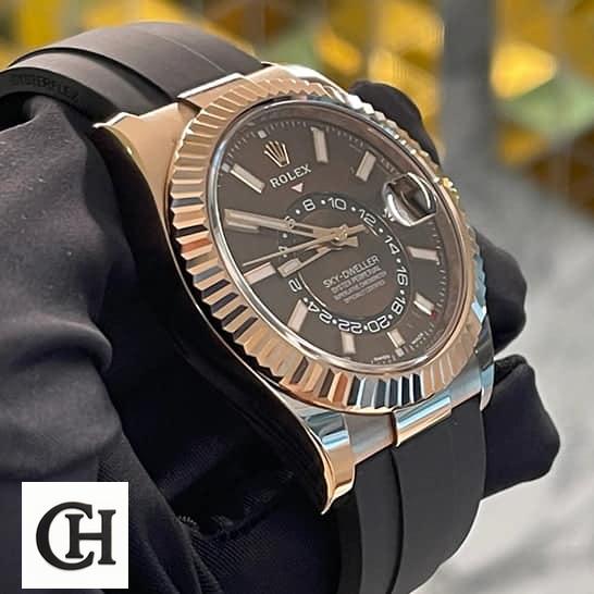 Rolex Sky-Dweller 326235 Rolex Sky-Dweller Chocolate 326235 Fluted Bezel