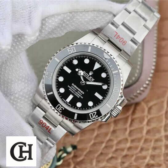Rolex Submariner 124060 Rolex Submariner Black Dial 904L Stainless Steel on the hand
