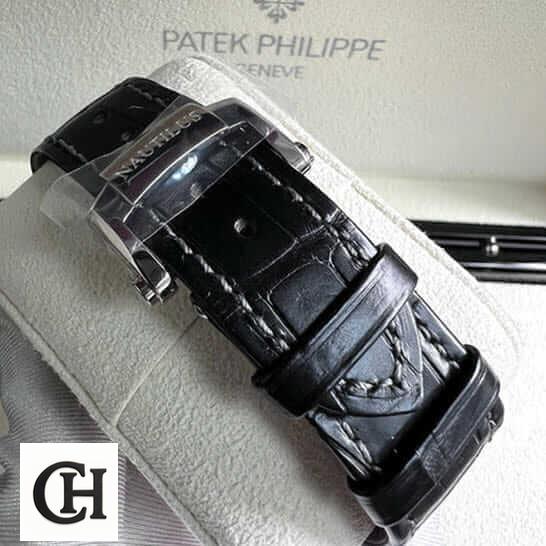 Patek Philippe Nautilus 5712/1A-001 Patek Philippe Nautilus Moon Phase Leather Black Bracelet in the box