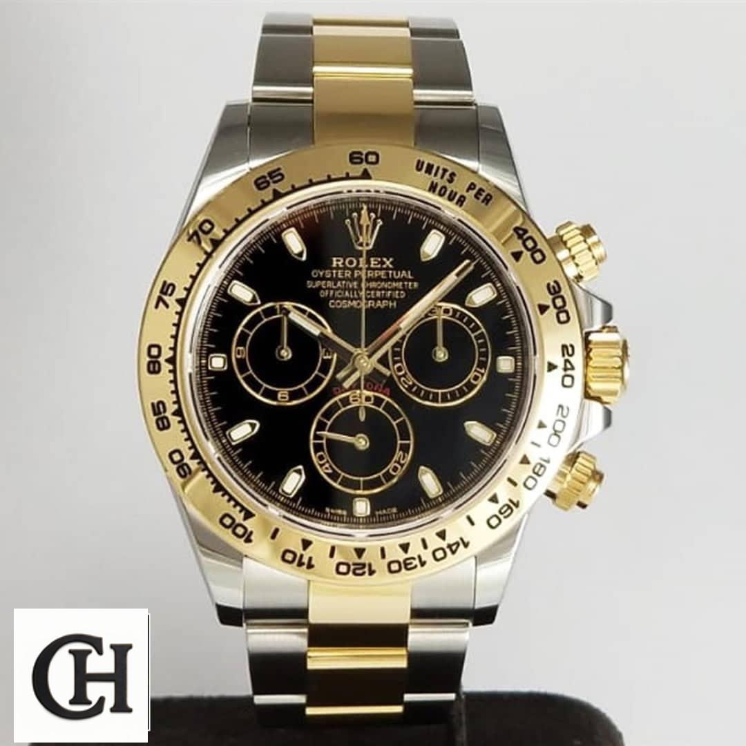 Rolex Daytona 116523 Rolex Daytona Gold & Steel Black Dial 116503