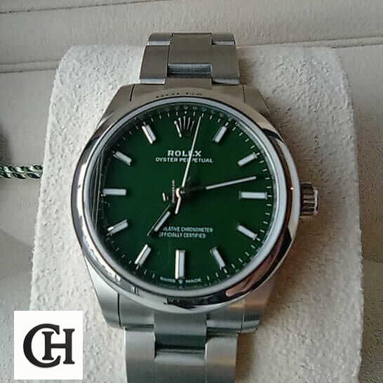 Rolex Perpetual 31 277200 Green Dial in box