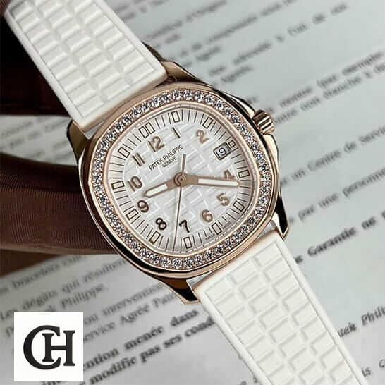 Patek Philippe Aquanaut Luce 5268/200R-012 "Diamond Bezel" First-Class patek philippe aquanaut luce Patek Philippe Aquanaut Luce Diamond Bezel white rubber bracelet