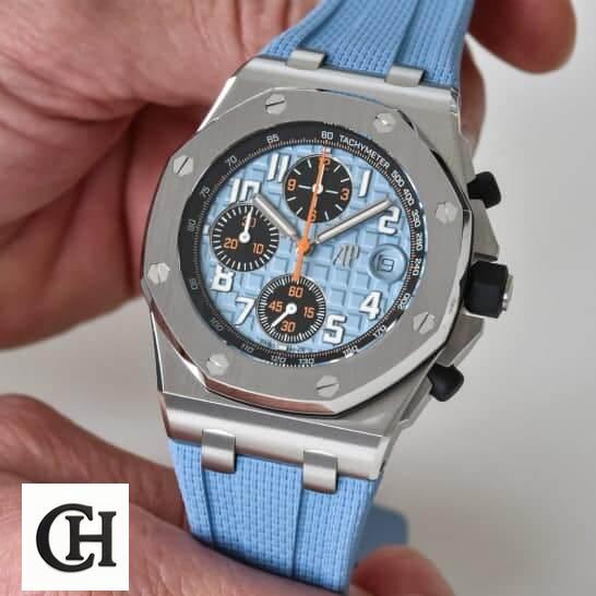 Audemars Piguet Royal Oak Selfwinding 26238ST Audemars Piguet 26238ST Blue Rubber bracelet
