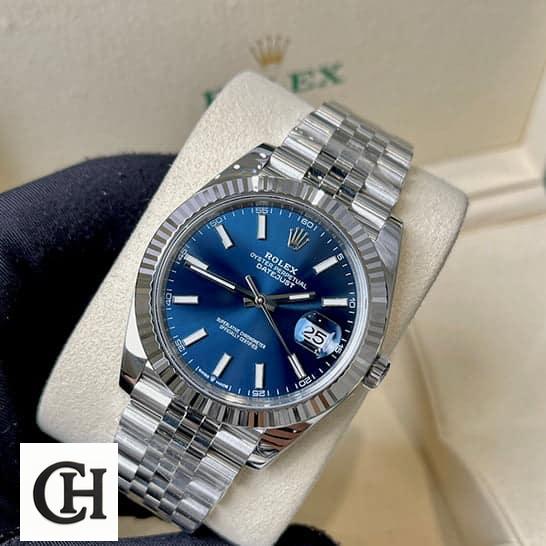 Rolex Datejust 41 126334 Blue Dial Fluted Bezel Jubilee