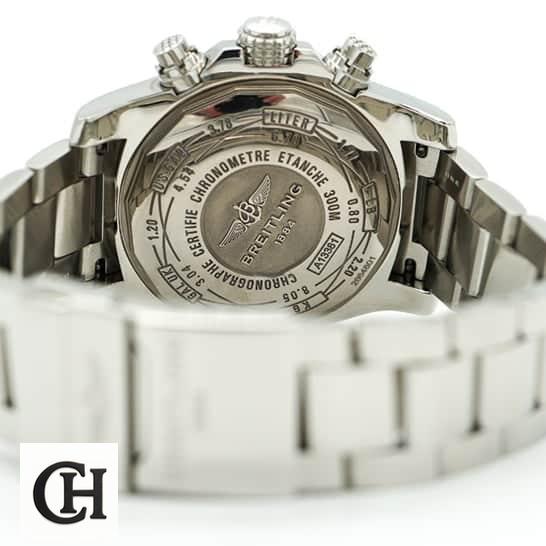 Breitling Super Avenger II A13370 "Black Dial" Premium Duplicate Edition breitling super avenger a13370 rreapliccaaa1 Breitling super avenger stainless steel Bracelet
