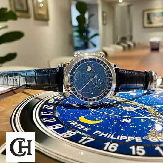 Patek Philippe Celestial 6102P-001 Patek Philippe Celestial Grand 6102 Blue Leather Bracelet in the house