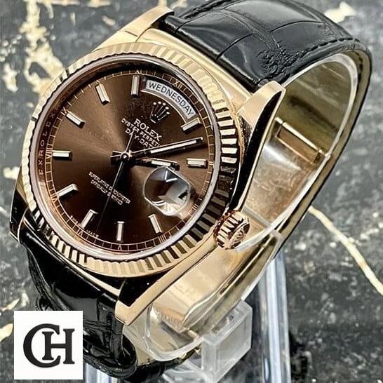 Rolex Day-Date 128238 "Black Leather" Super Accurate Rolex Day Date 118139 Black Leather Brown Dial Rolex Day-Date 128238 "Black Leather" Super Accurate Rolex Day Date 118139 Black Leather Brown Dial