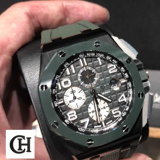 Audemars Piguet Royal Oak Offshore 26405CE.OO.A056CA.01 "Green Dial" High-End ap green black ceramic green dial 1 ap-green-black-ceramic-green-dial