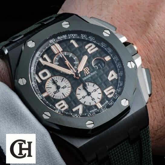 Audemars Piguet Royal Oak Offshore 26405CE.OO.A056CA.01 "Green Dial" High-End ap green black ceramic hand 1 Audemars Piguet Royal Oak Offshore 26405CE.OO.A056CA.01 "Green Dial" High-End ap green black ceramic hand 1
