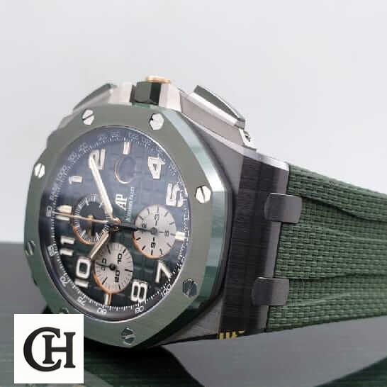 Audemars Piguet Royal Oak Offshore 26405CE.OO.A056CA.01 "Green Dial" High-End ap green black ceramic horizontal 1 ap-green-black-ceramic-horizontal