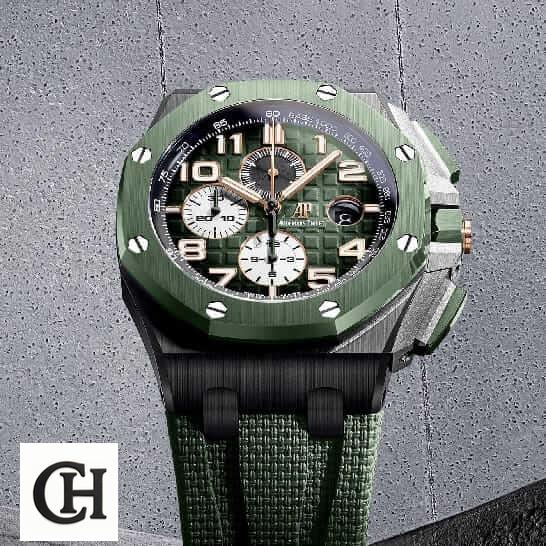 Audemars Piguet Royal Oak Offshore 26405CE.OO.A056CA.01 "Green Dial" High-End ap green black ceramic ap-green-black-ceramic