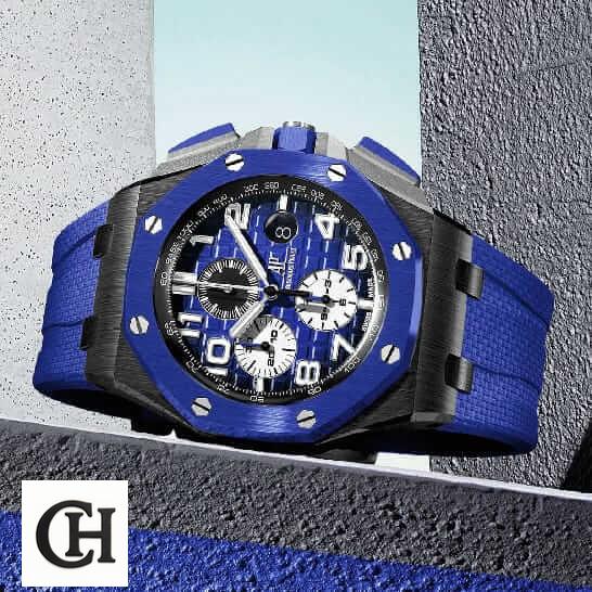 Audemars Piguet Royal Oak Offshore Chronograph 26405CE.OO.A002CA.01 "Black & Blue" Near Original ap royal offshore blue horizontal 1 Audemars Piguet Royal Oak Offshore Chronograph 26405CE.OO.A002CA.01 "Black & Blue" Near Original ap royal offshore blue horizontal 1